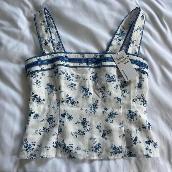 NWT Reformation Eloise Linen Top - Orlaya - Picture 9 of 9